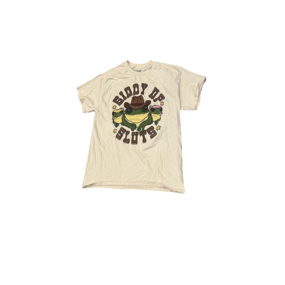 Cowboy T-shirt Spencers Graphic SZ M Giddy Up Funny , Frogs, Humor